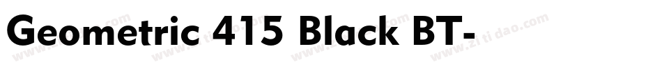 Geometric 415 Black BT字体转换